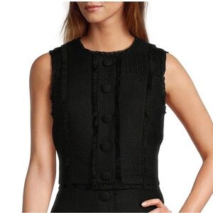 ANTONIO MELANI Charcoal milly tweed vest